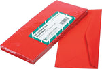 Quality Park Gummed Brightly Colored Business #10 Envelopes, 4-1/8" x 9-1/2", Red, 25/Pack