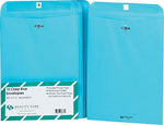 Quality Park Fashion Clasp & Moistenable Glue Catalog Envelope, 9" x 12", Blue, 10/Pack (38737)