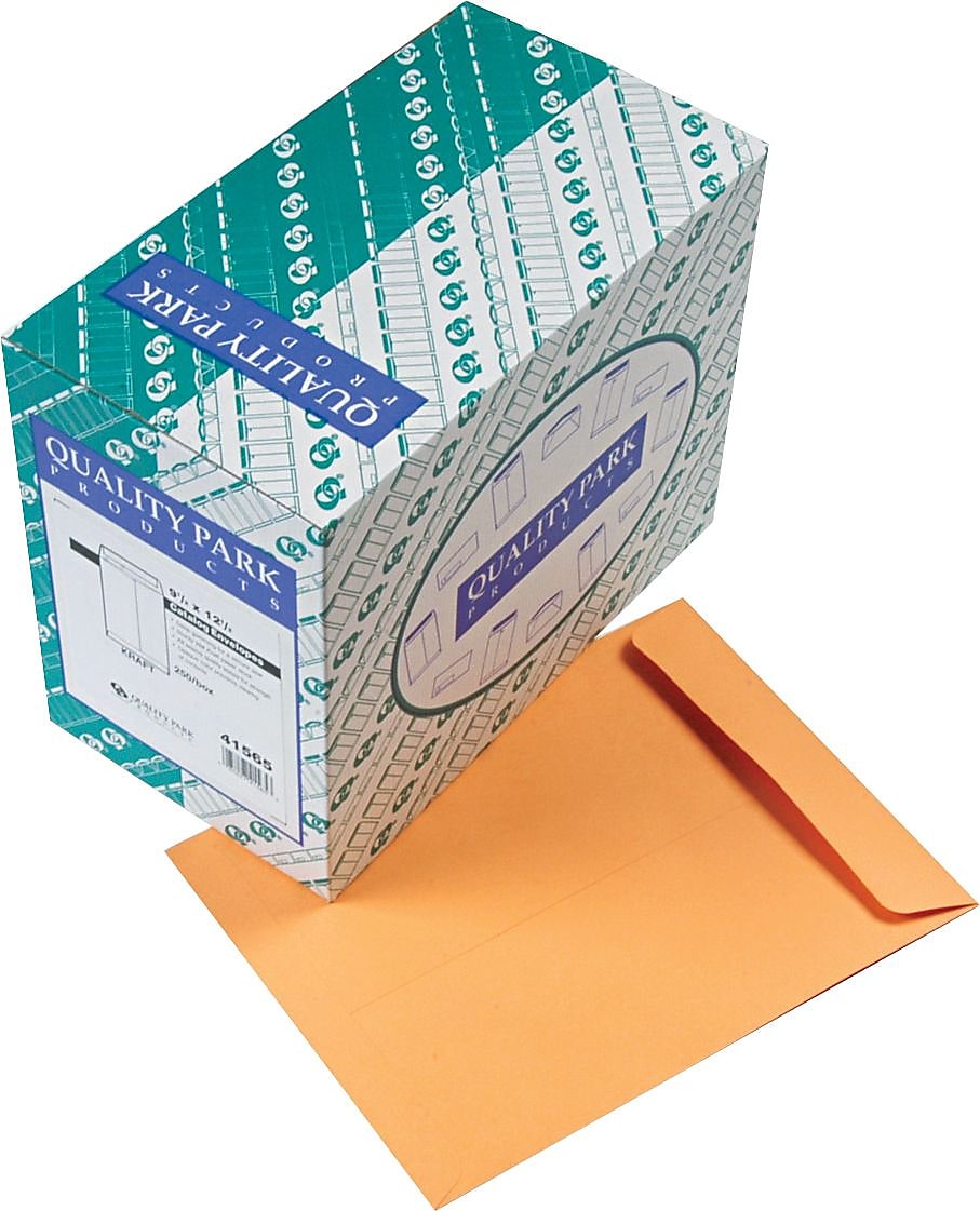 Quality Park Gummed Kraft Catalog Envelope, 9 1/2" x 12 1/2", Kraft, 250/Box (41565)