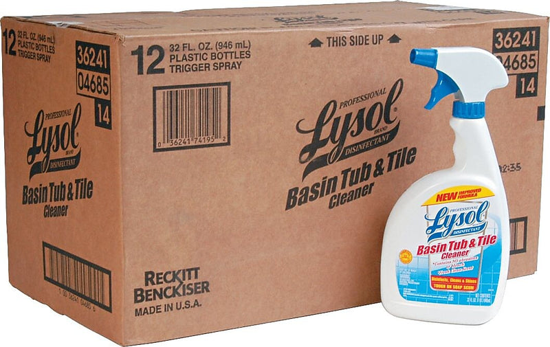 Professional Lysol® Brand II Basin Tub & Tile Cleaner, 32-oz. Spray, 12/Ct (RAC04685CT)