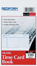 Time Card Pads, Daily, 4 1/4" x 7"