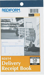 Rediform® Carbonless Delivery Receipt Books, 4-1/4" x 6-3/8" (RED6L614)