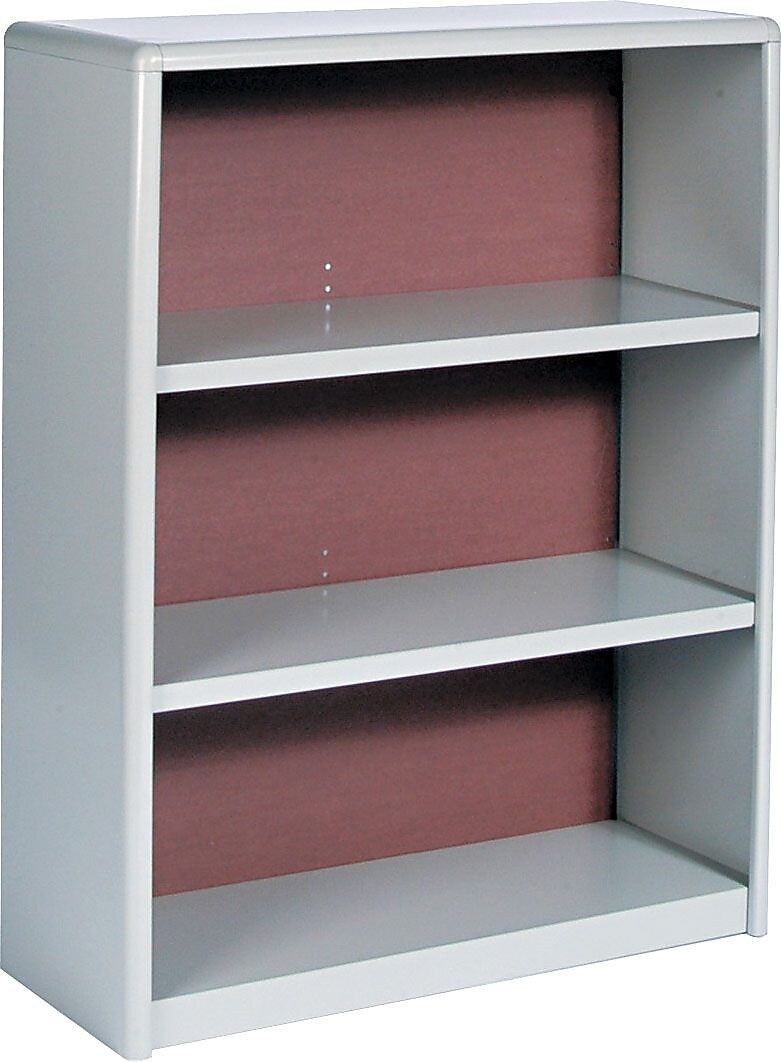Safco ValueMate Economy 3-Shelf 41"H Steel Bookcase, Gray (7171GR)