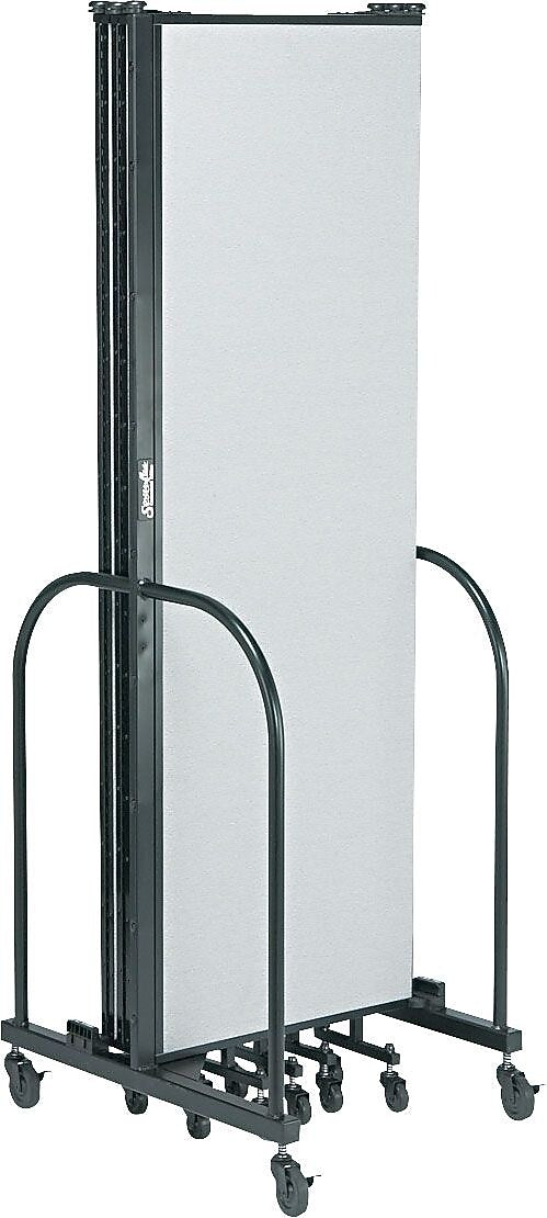 Screenflex® 13-Panel FREEstanding™ Portable Room Dividers, 6'H x 24'1"L, Grey