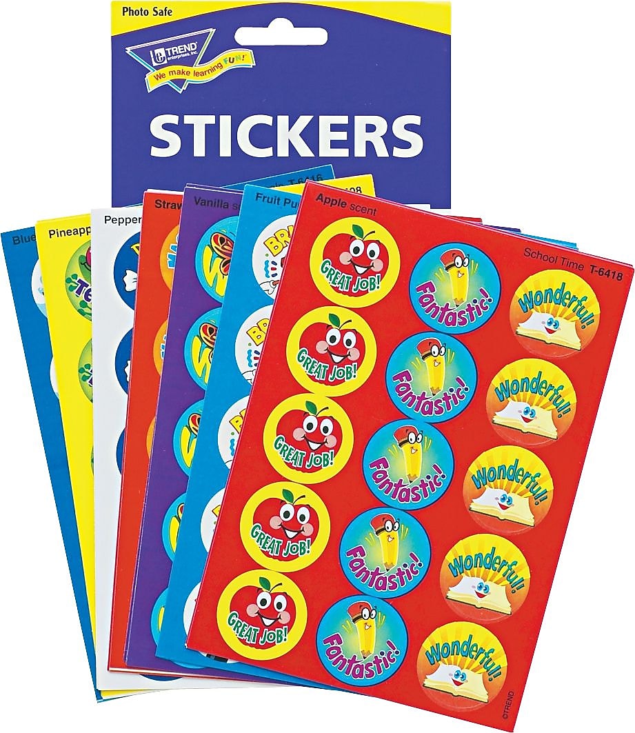 Trend Enterprises Stinky Stickers Scratch-and-Sniff Variety Pack, Positive Words, 300/Pack (T6480MP)