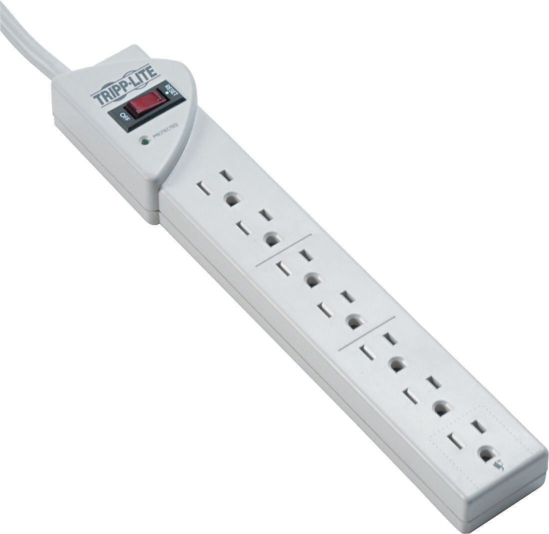 Tripp Lite 7 Outlet Surge Protector, 6' Cord, 1080 Joules (STRIKER)