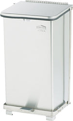 Rubbermaid Receptacle Defenders® Biohazard Steel Step Can, Stainless Steel, 12 Gal, 23"H x 12"W x 12"D