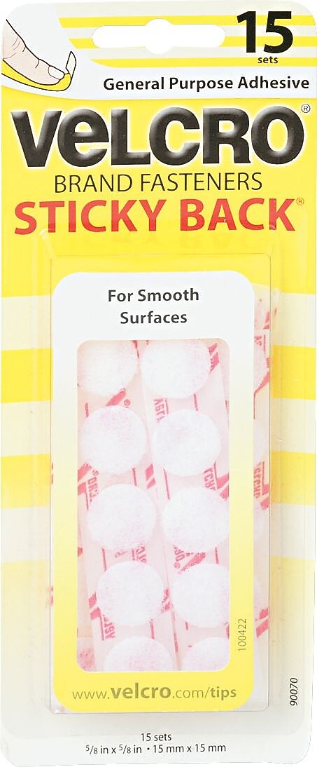 Sticky Back Round Coins, 5/8" Size, White