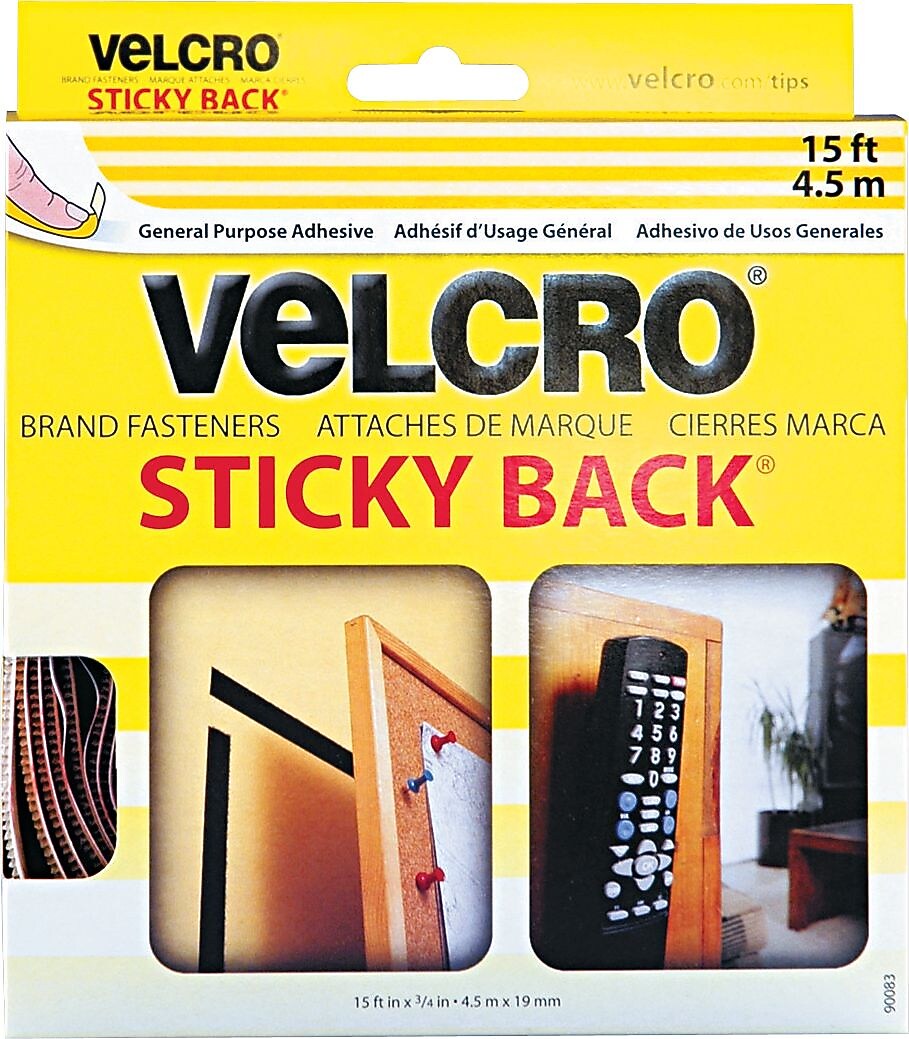 Velcro® Sticky Back Roll Fastener, 0.75" x 15', Beige (VEK90083)