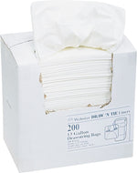 Berry Global Draw 'N Tie 13 Gallon Trash Bag, 24" x 27.38", Low Density, 0.9mil, White, 200 Bags/Box (1DK200)