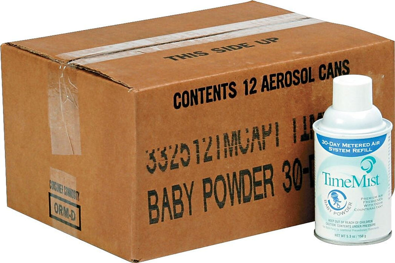 TimeMist® Aerosol Metered Dispenser Refills, Baby Powder Scent, 5.3oz.