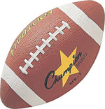 Champions Water-Resistant Rubber-Covered Sports Ball, Brown, 12" Intermediate Size Football