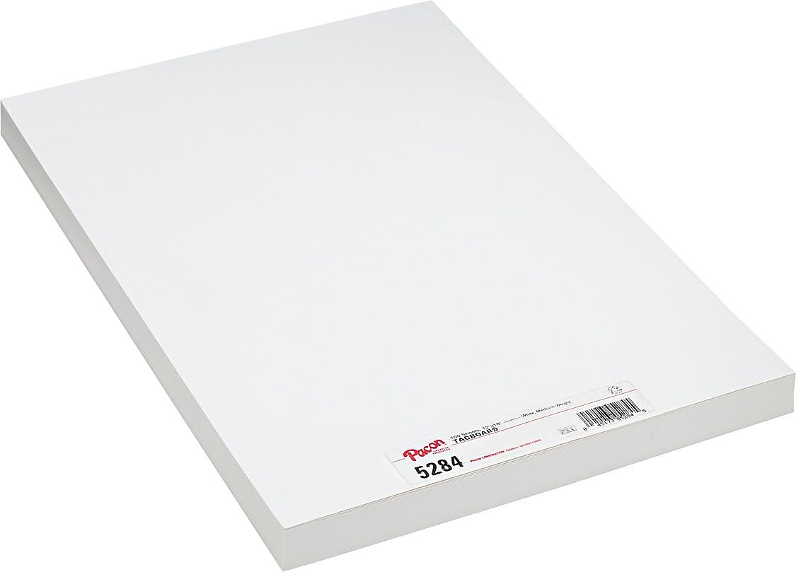 Pacon Medium Weight Tagboard; White, 12" x 18", 100/Pk