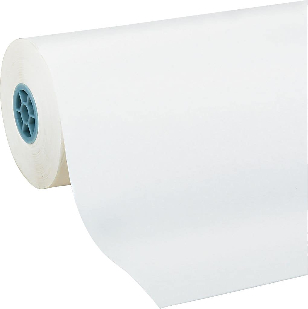 Pacon Kraft Paper Roll, 40 lbs., White Kraft, 24" x 1,000'