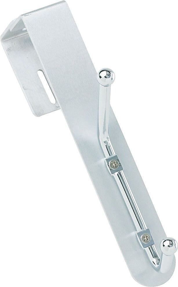 Safco Over-The-Panel Double Hook, Satin Aluminum Base (SAF4167)