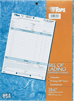 TOPS® Bill of Lading Unit Set, Ruled, 4-Part Carbonless, 11-7/16" x 8-1/2", 50/Pack (3847)