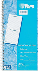 TOPS Memorandum Pocket Notebook, 25 Sheets, Blue (4150)