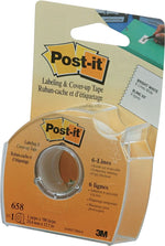 Post-it Labeling and Cover-Up Correction Tape, White, Bulk (658-CASE)