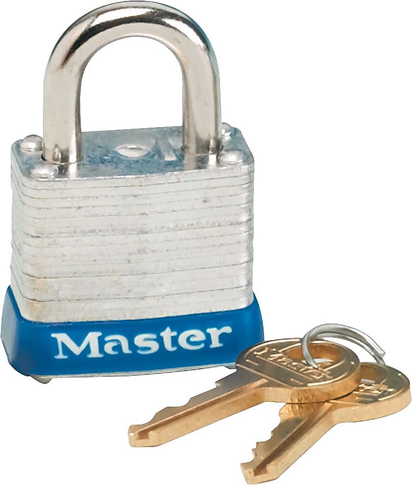 Master Lock Four-Pin Tumbler Laminated Steel Key Padlock (MLK5D)