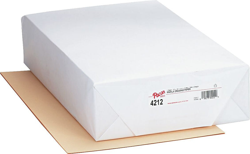 Cream Manila Drawing Paper, Economy 60-lb., 12 x 18, 500 Sheets/Pack
