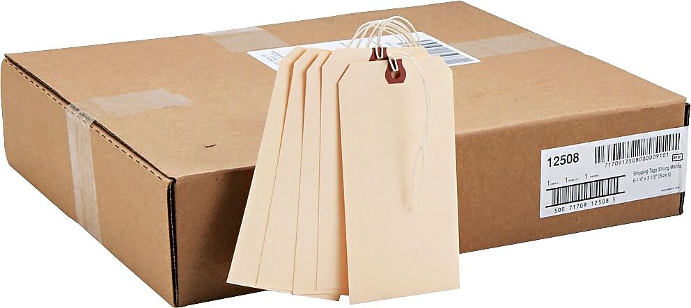 Avery Tags, 3.13" x 6.25", Manila, 1,000/Pack (12508)