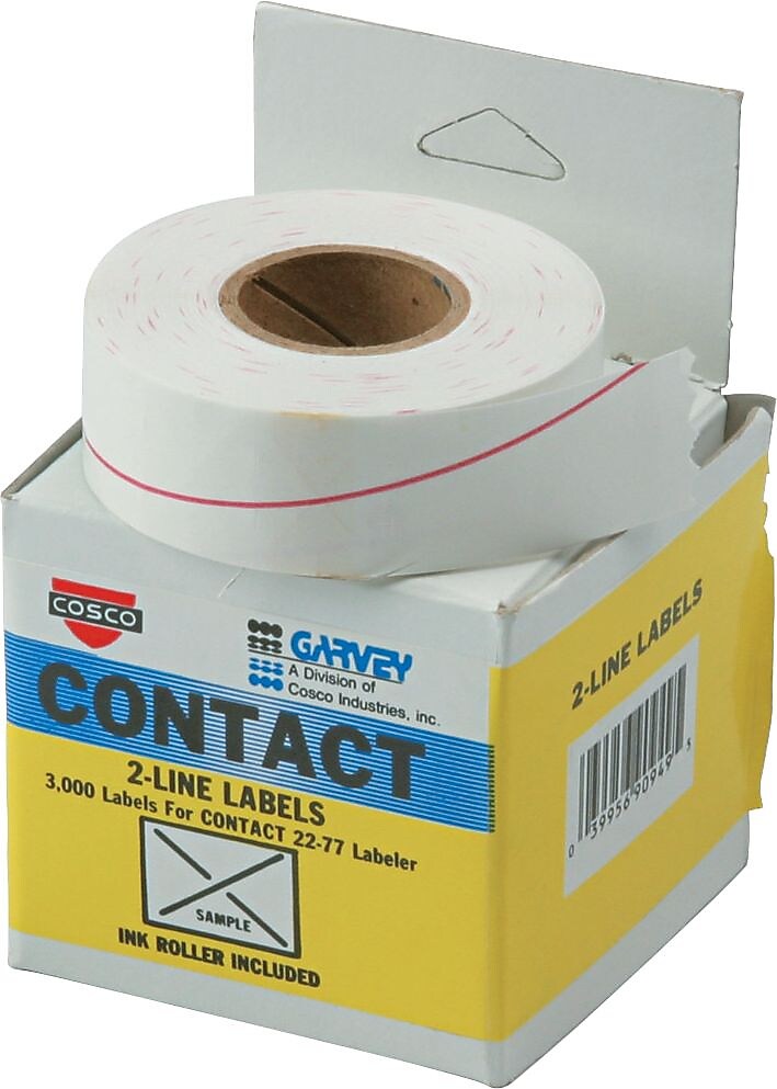 Pricemarker Labels, Two-Line, 5/8 x 13/16, 3-Roll Box