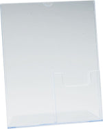 Staples Sign Holder with Literature Pocket, 8.5" x 11", Clear Plastic (590501)