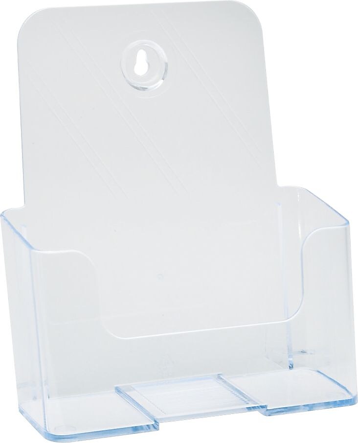 Deflecto Docuholder Brochure Holder, 7.75" x 6.5", Vertical, Wall Mounted, Clear Plastic (DEF74901)