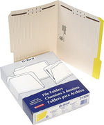 Pendaflex File Folder, 2 Tab, Letter Size, Yellow, 50/Box (PFX 21309)