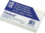 Oxford 3 x 5" Index Cards, Lined, White, 100/Pack (31EE)