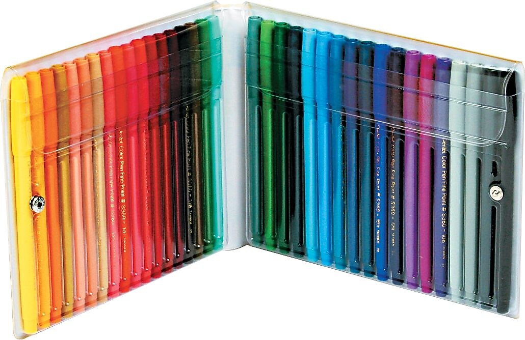 Pentel Arts® Color Pen®, Fine Point, Assorted Colors, 36/Pk