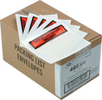Panel Face Self-Adhesive "Packing List/Invoice Enclosed" Envelopes, Orange/Clear, 5 1/2"H x 4 1/2"W, 1,000/Ct