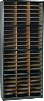 Safco 72-Compartment Literature Organizers, 9.75" x 13.5", Black (7131BL)
