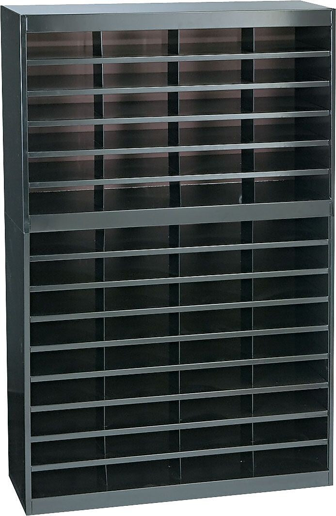 Safco E-Z Stor® 60-Compartment Literature Organizers, 9", Black (9231BLR)