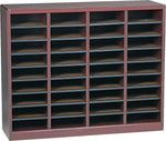 Safco E-Z Stor® 36-Compartment Literature Organizers, 40" x 11.75", Mahogany (9321MH)