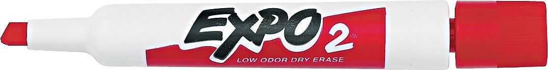 Expo Dry Erase Marker, Chisel Tip, Red Ink (80002)