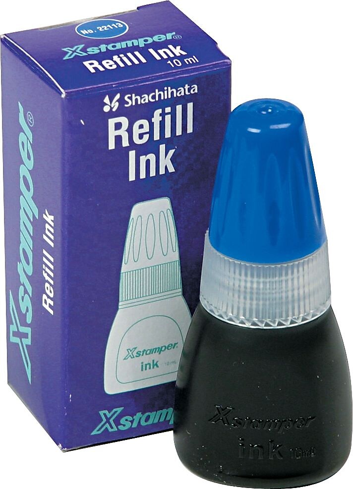 X-Stamper Pre-Ink Refill Ink, 10 ml, Blue (036039)
