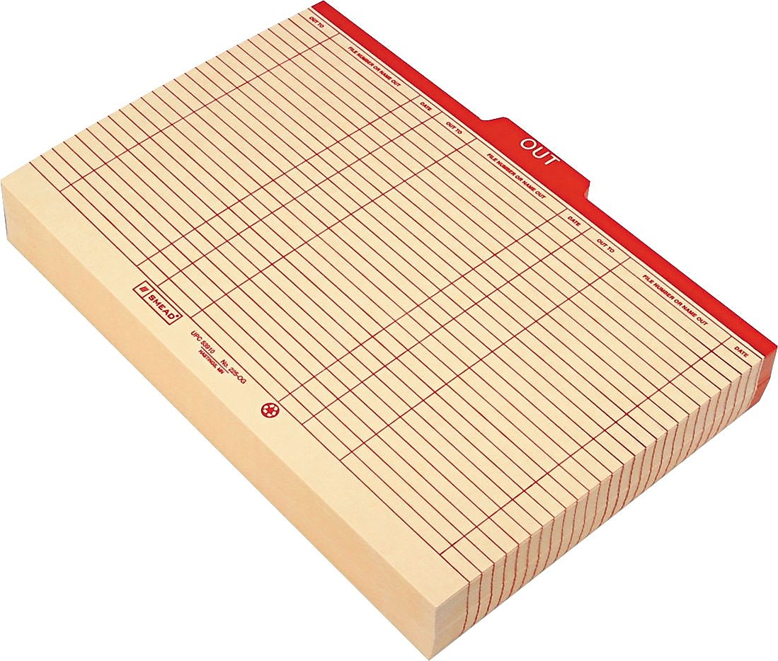 Top Tab Out Guides, 14-3/4"Wx10"H, Legal, Red Top