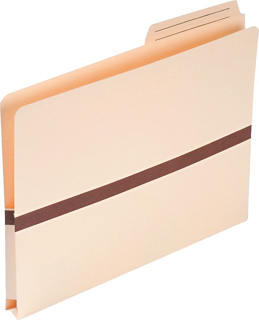 Smead Reinforced File Pocket, 1" Expansion, Letter Size, Manila (75487)