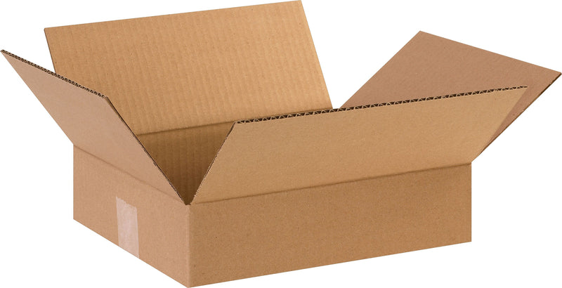 12" x 10" x 3" Shipping Boxes, 32 ECT, Brown, 25/Bundle (12103)