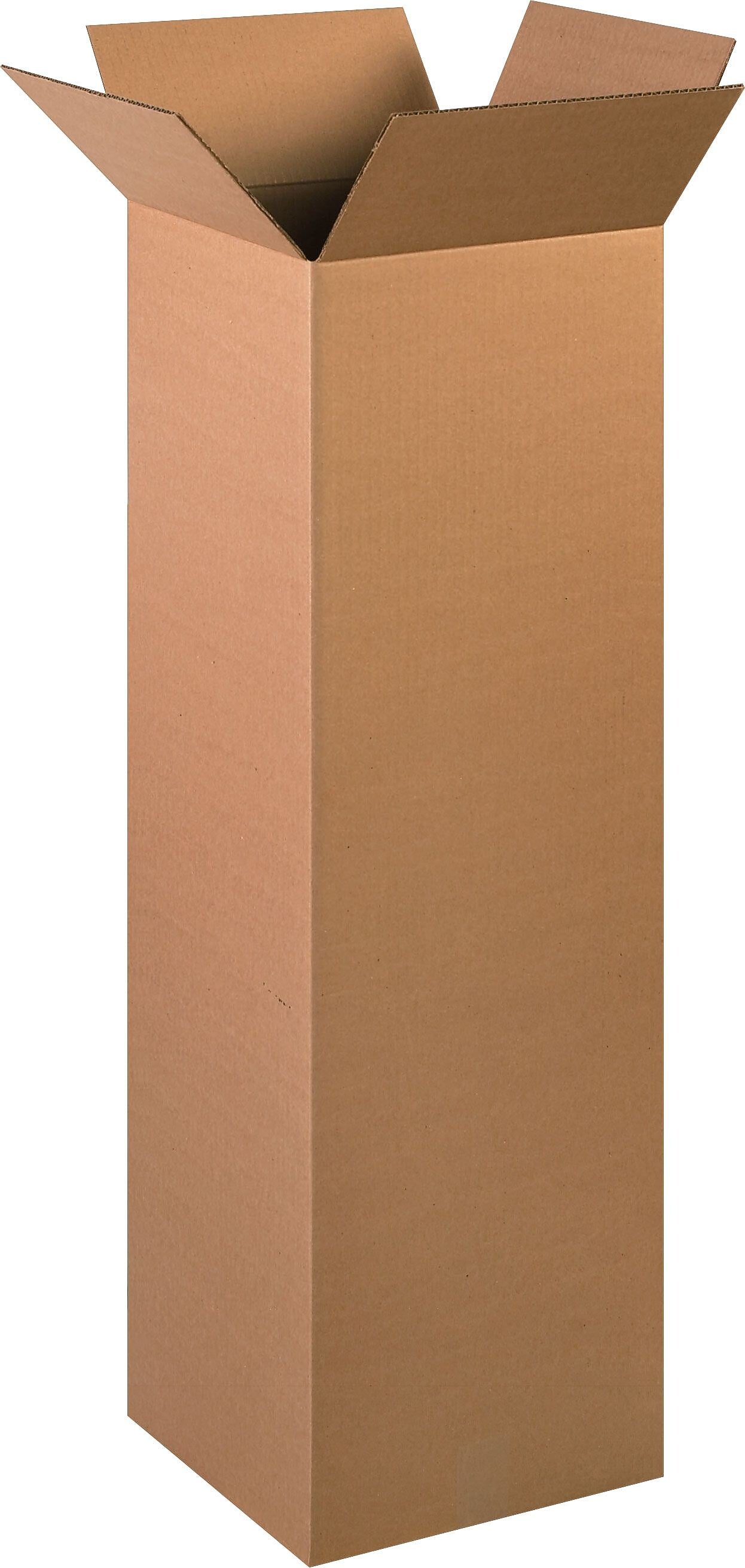 12" x 12" x 40" Shipping Boxes, 32 ECT, Brown, 15/Bundle (121240)