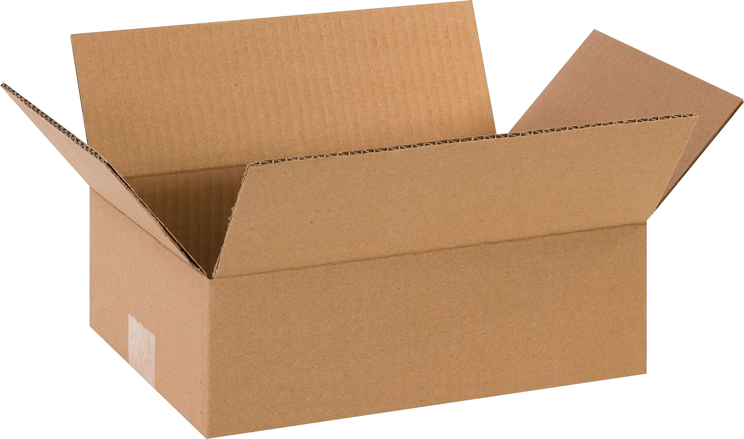 12" x 8" x 4" Shipping Boxes, 32 ECT, Kraft, 25/Bundle (BS120804)