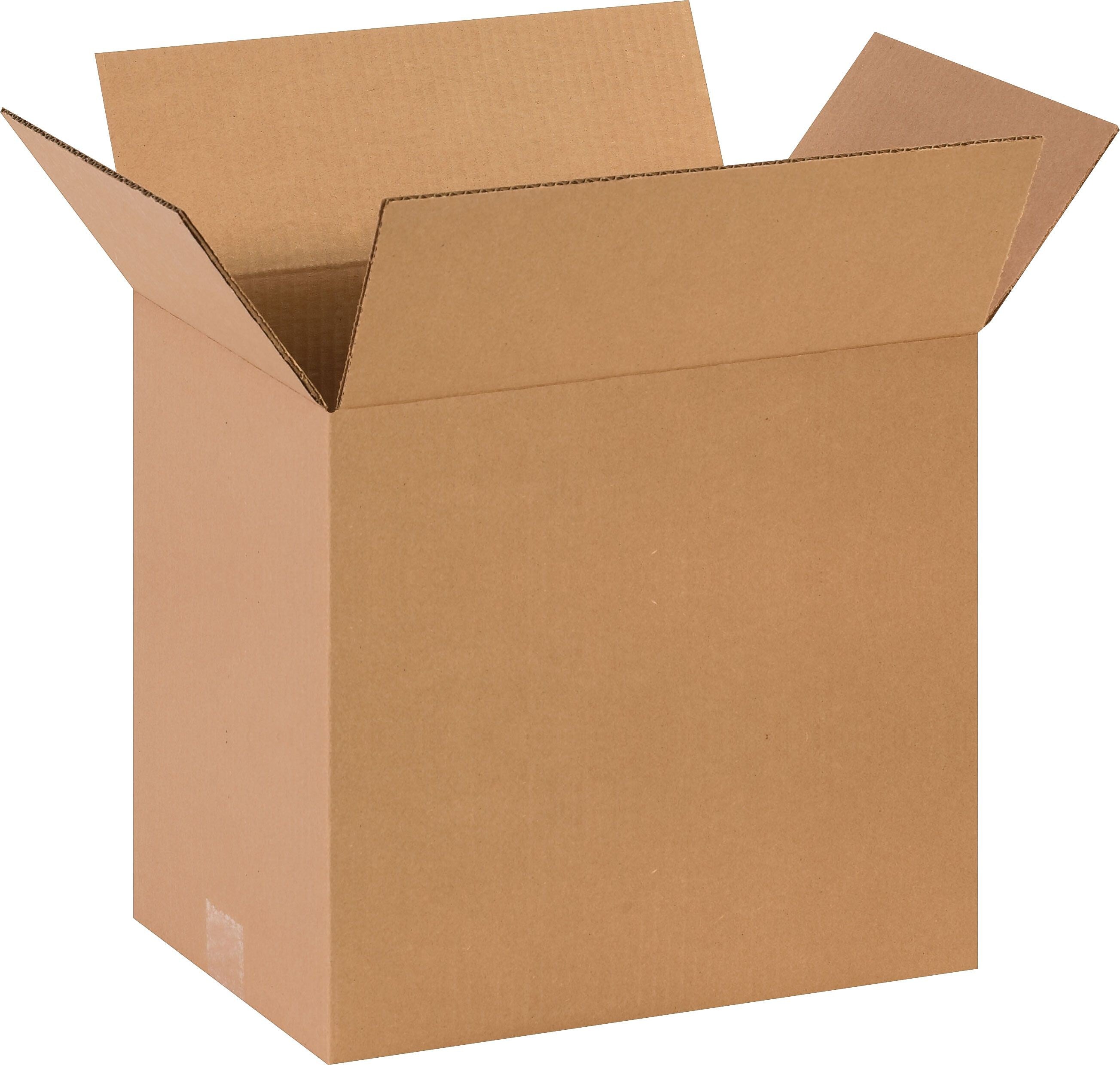 SI Products 14" x 10" x 12" Shipping Boxes, 32 ECT, Brown, 25/Bundle (141012)