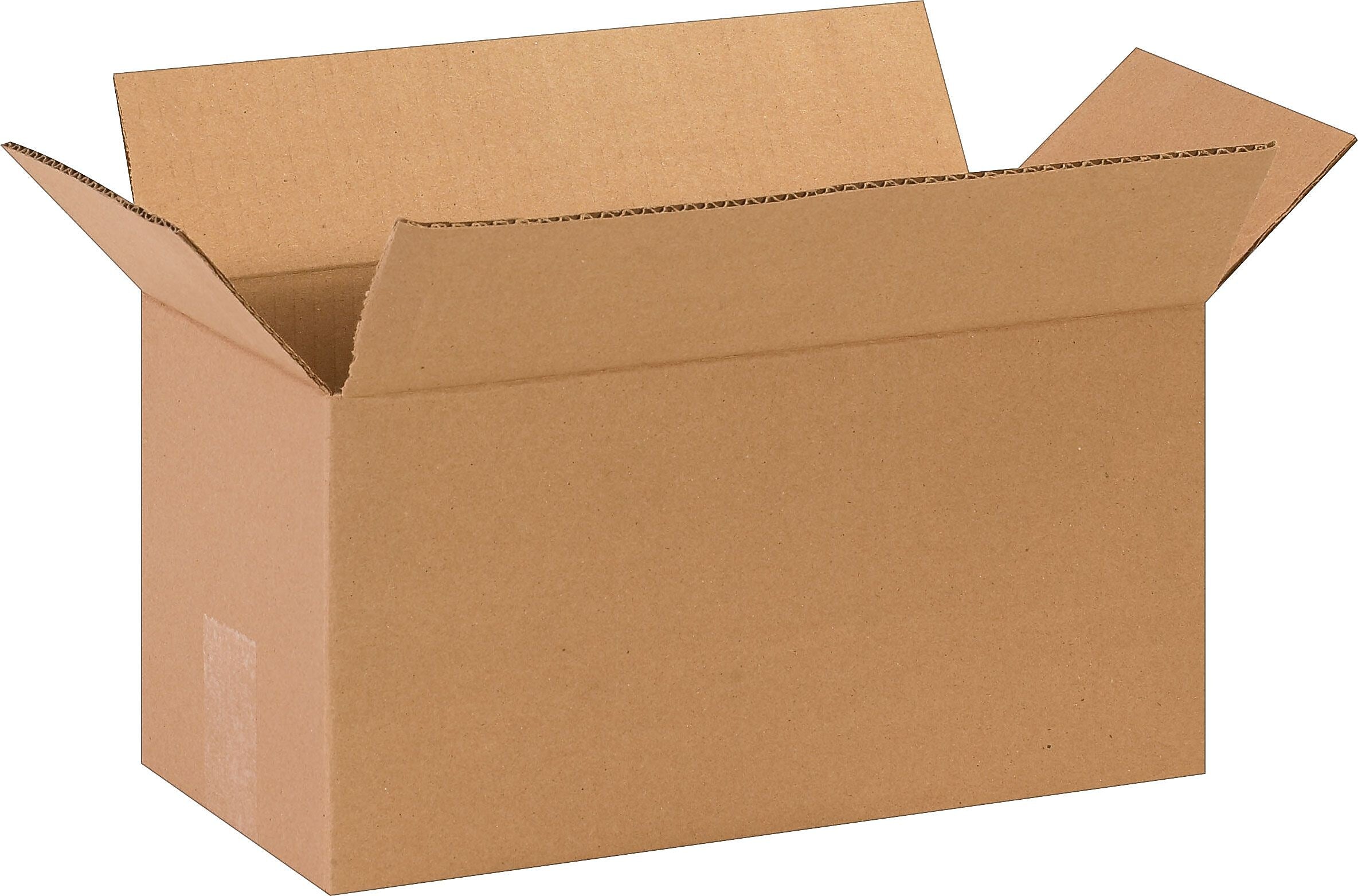 14" x 7" x 7" Shipping Boxes, 32 ECT, Brown, 25/Bundle (1477)