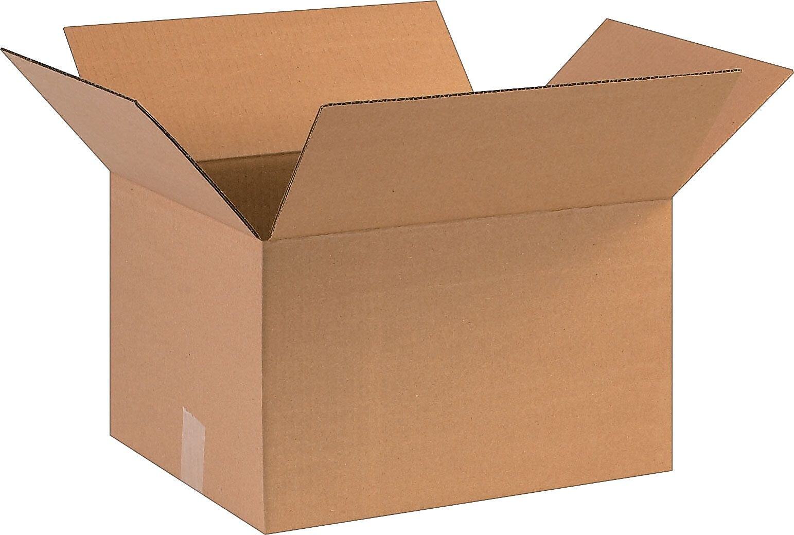 16" x 13" x 10" Shipping Boxes, 32 ECT, Brown, 25/Bundle (161310)