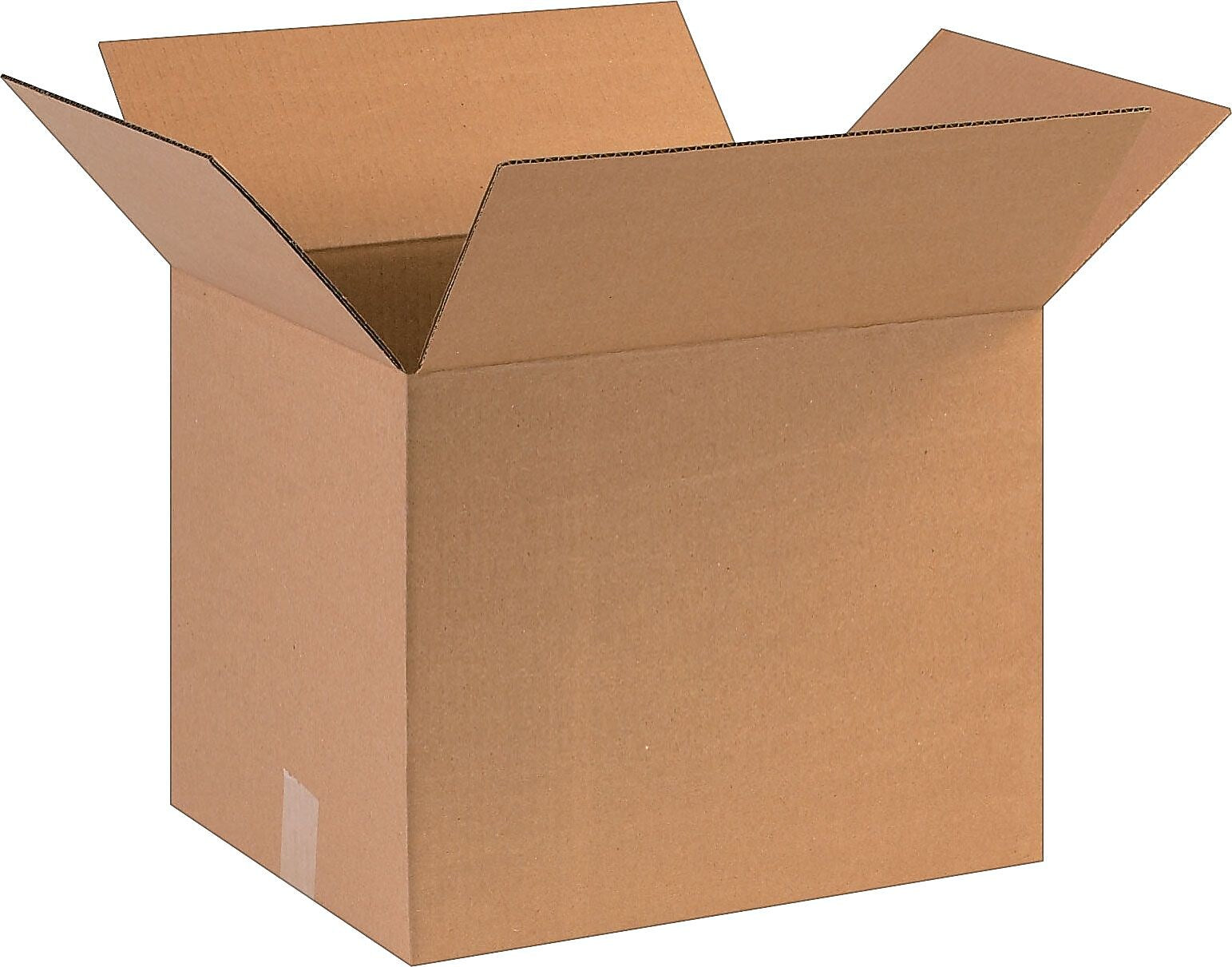 16" x 13" x 13" Shipping Boxes, 32 ECT, Brown, 25/Bundle (161313)