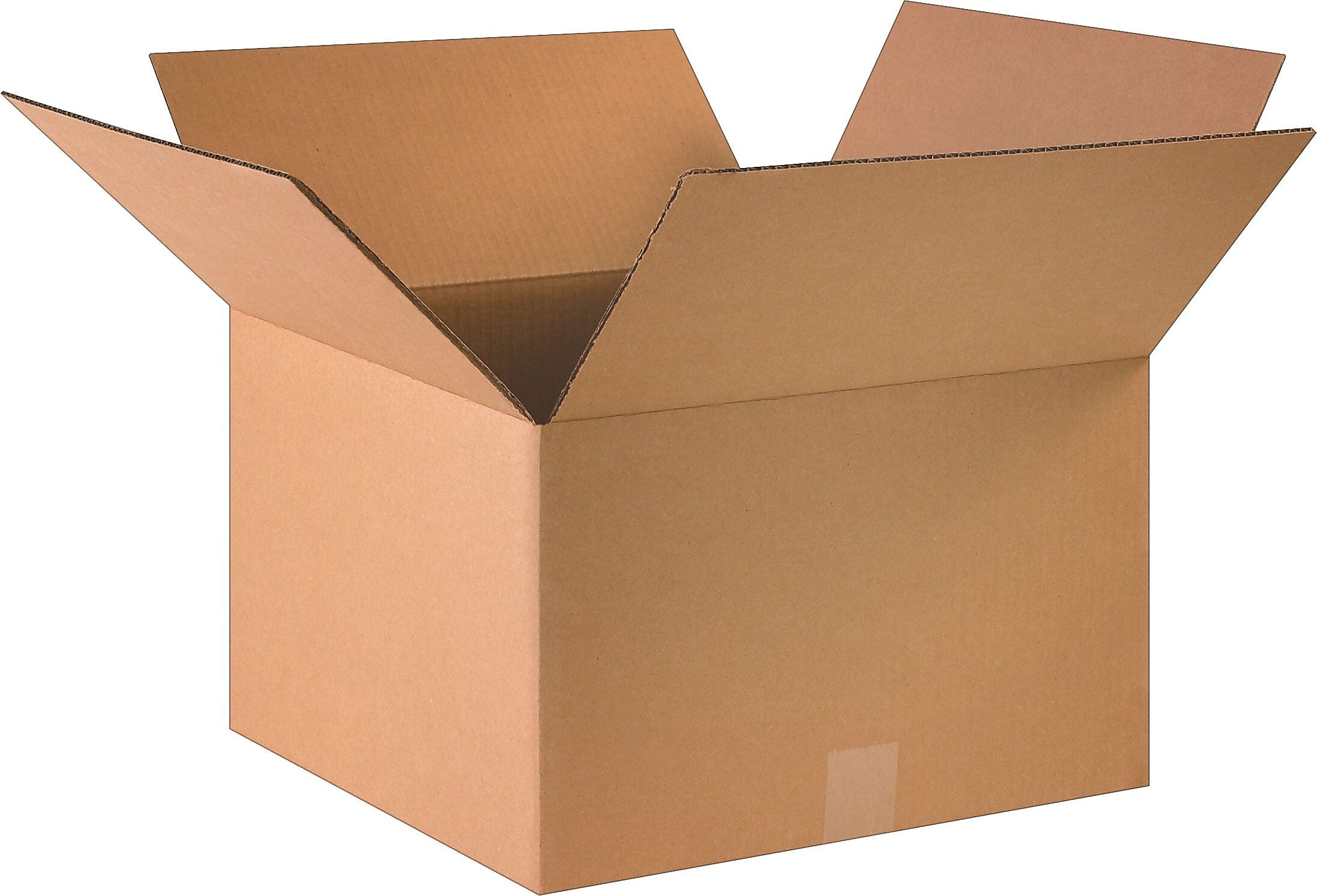 16" x 16" x 10" Corrugated Kraft Boxes, 25/Bundle (BS161610X)