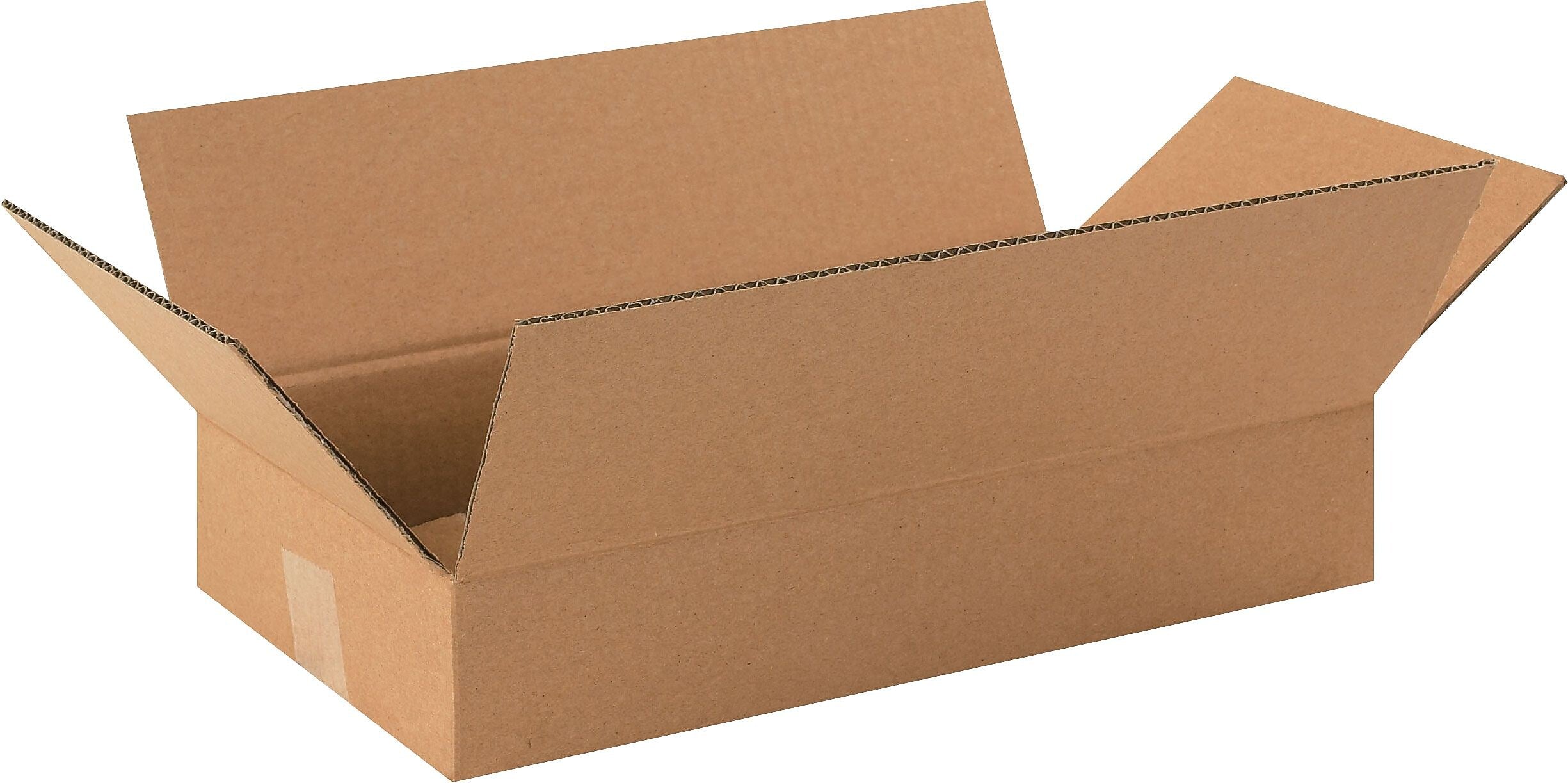16" x 9" x 3" Shipping Boxes, 32 ECT, Brown, 25/Bundle (1693)