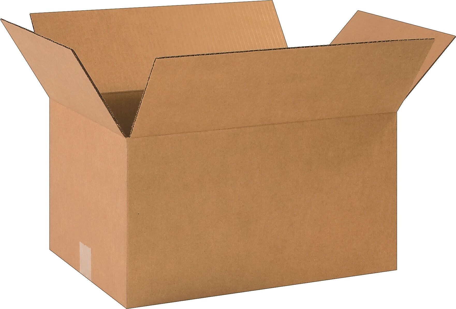 18.5" x 12.5" x 10" Shipping Boxes, 32 ECT, Brown, 20/Bundle (181210R)