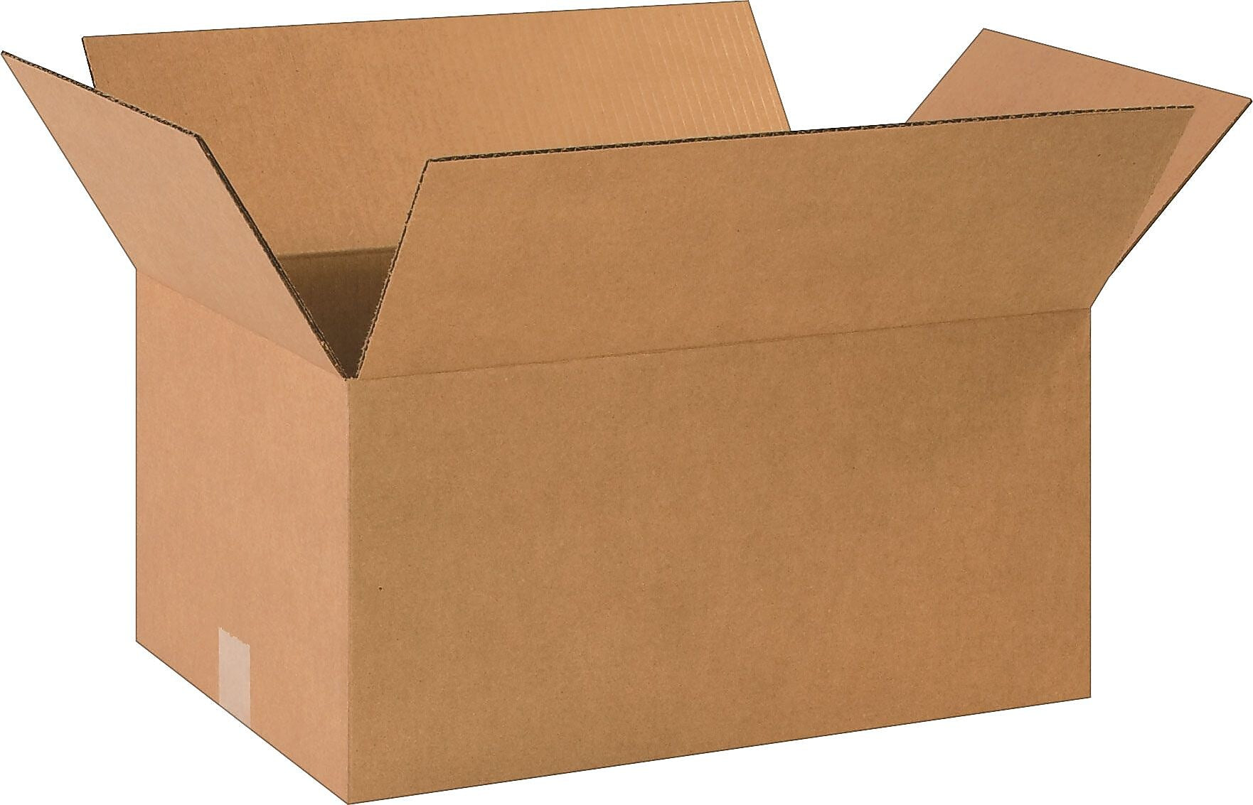 18" x 12" x 9" Shipping Boxes, 32 ECT, Brown, 25/Bundle (18129)